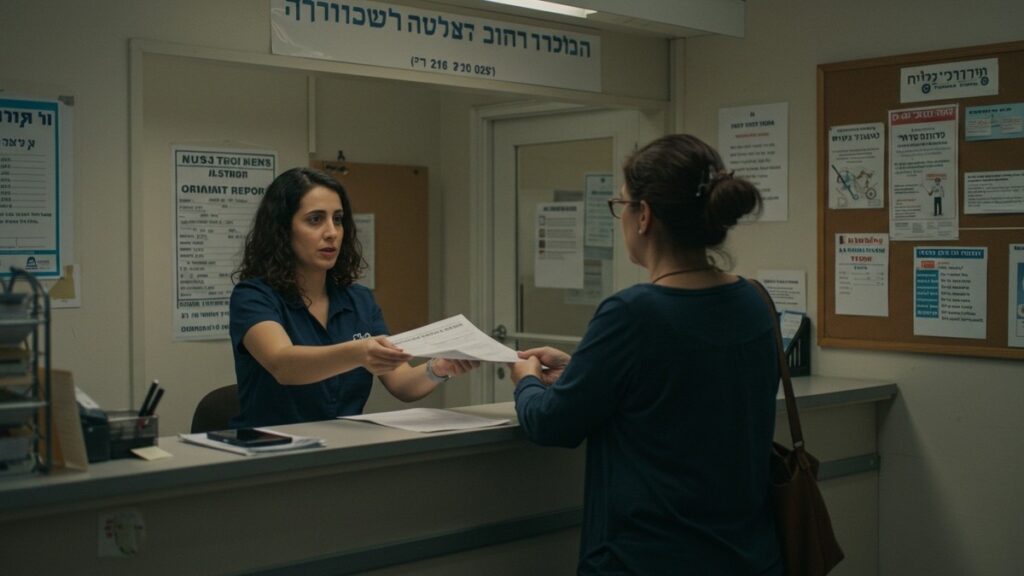 עורך דין במשרדו, מתמחה בתאונות תלמידים.